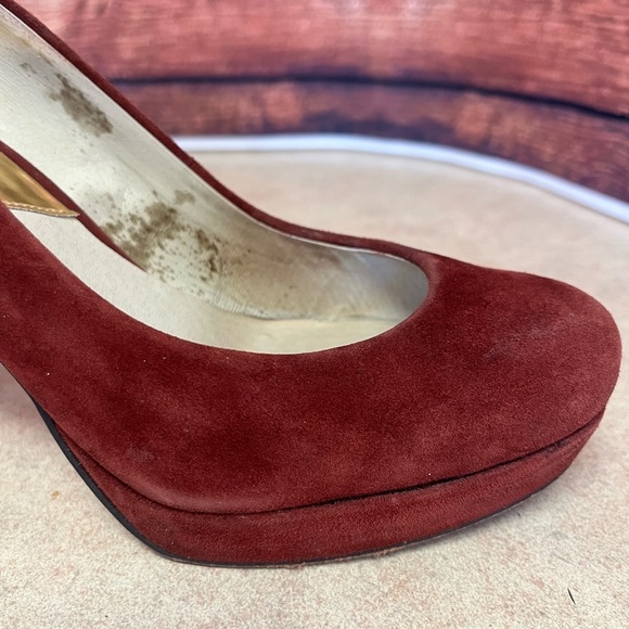 Michael Kors Merlot Suede Platform Pumps - Picture 15 of 16